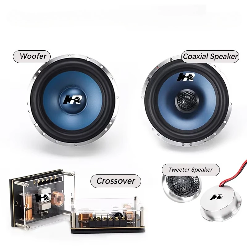 Big Hole Heat Dissipation Sound System RMS 80W*2 Car Speaker 6.5 inch PP Cone 2-Way Component Speaker Car Audio coaxial speaker