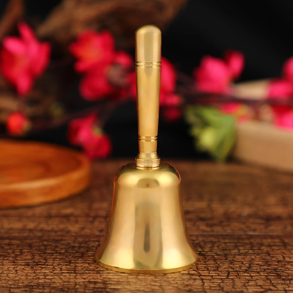 

Copper Dish Bell Retro Call Bell for Restaurant Hotel Bar Vintage Decor Loud Clear Sound Easy to Carry Store Premium Material
