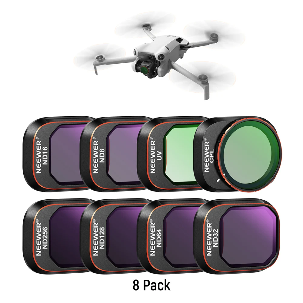 Nieuwe NEEWER ND & CPL-filterset voor DJI Mini 4 Pro, 4 stuks / 6 stuks / 8 stuks filters polarisator drone-lensfilters met neutrale dichtheid