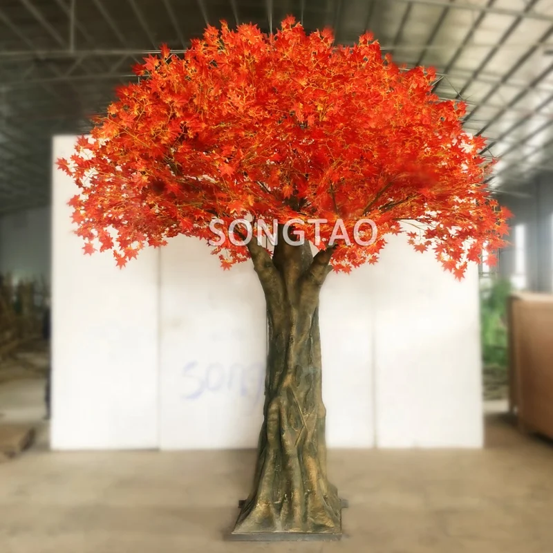 

custom.SongTao Wedding Outdoor Indoor Hotel Mall Decoration Appearance Natural High Simulation High Quality Artificial Maple Tre