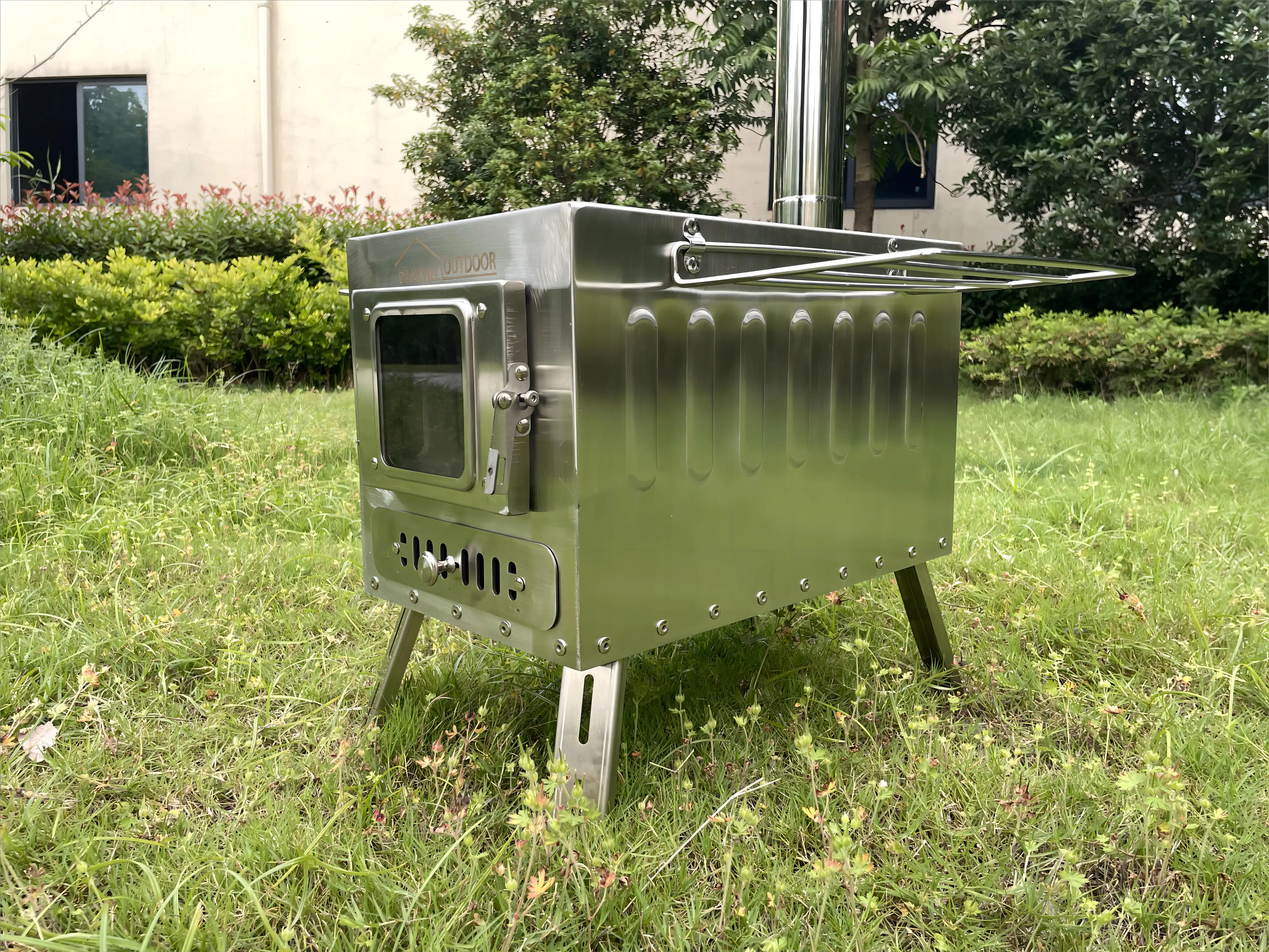 

США [лодка] походная печь из нержавеющей стали, портативная печь для горячей палатки для наружного отопления дымохода