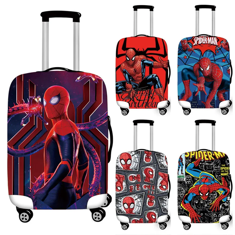 Marvel Spiderman Luggage Protective Cover Trolley Case Thick Elastic 18-32 Inch Fashions Travel Luggage Dust Cover Accessories