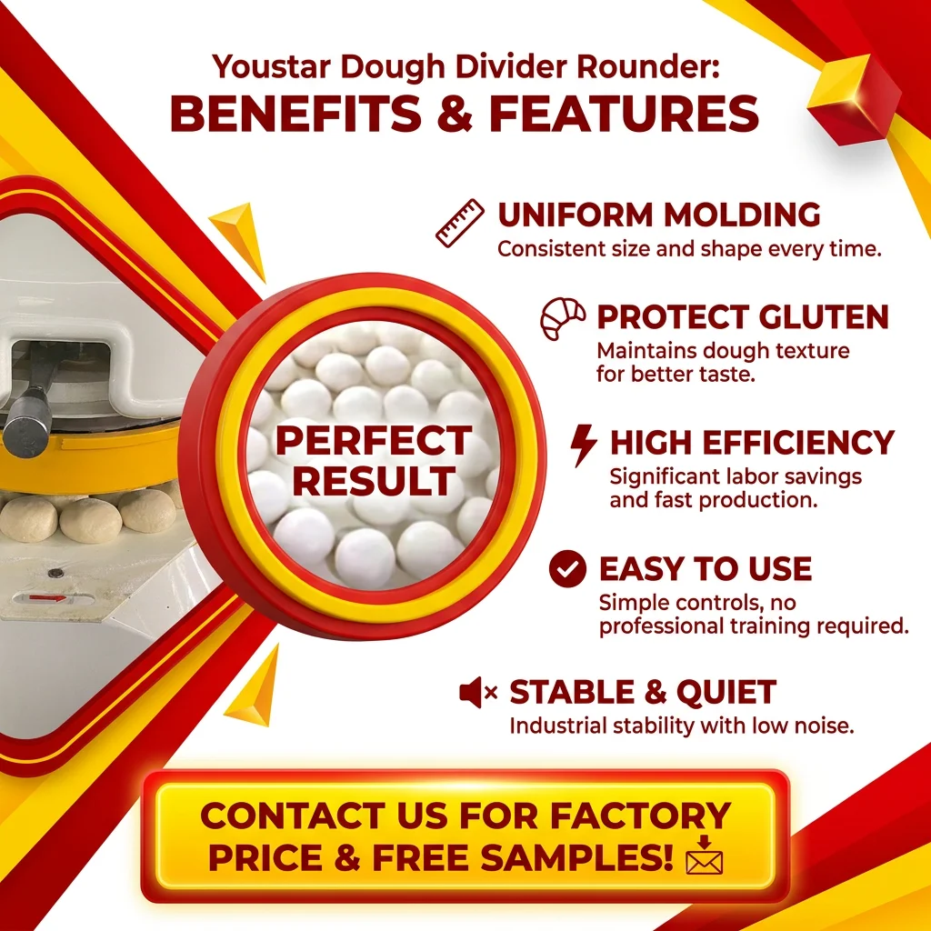 Semi Automatic Dough Rounder Machine Dough Ball Rounding Machine Commercial Bakery Equipment Bread Dough Former
