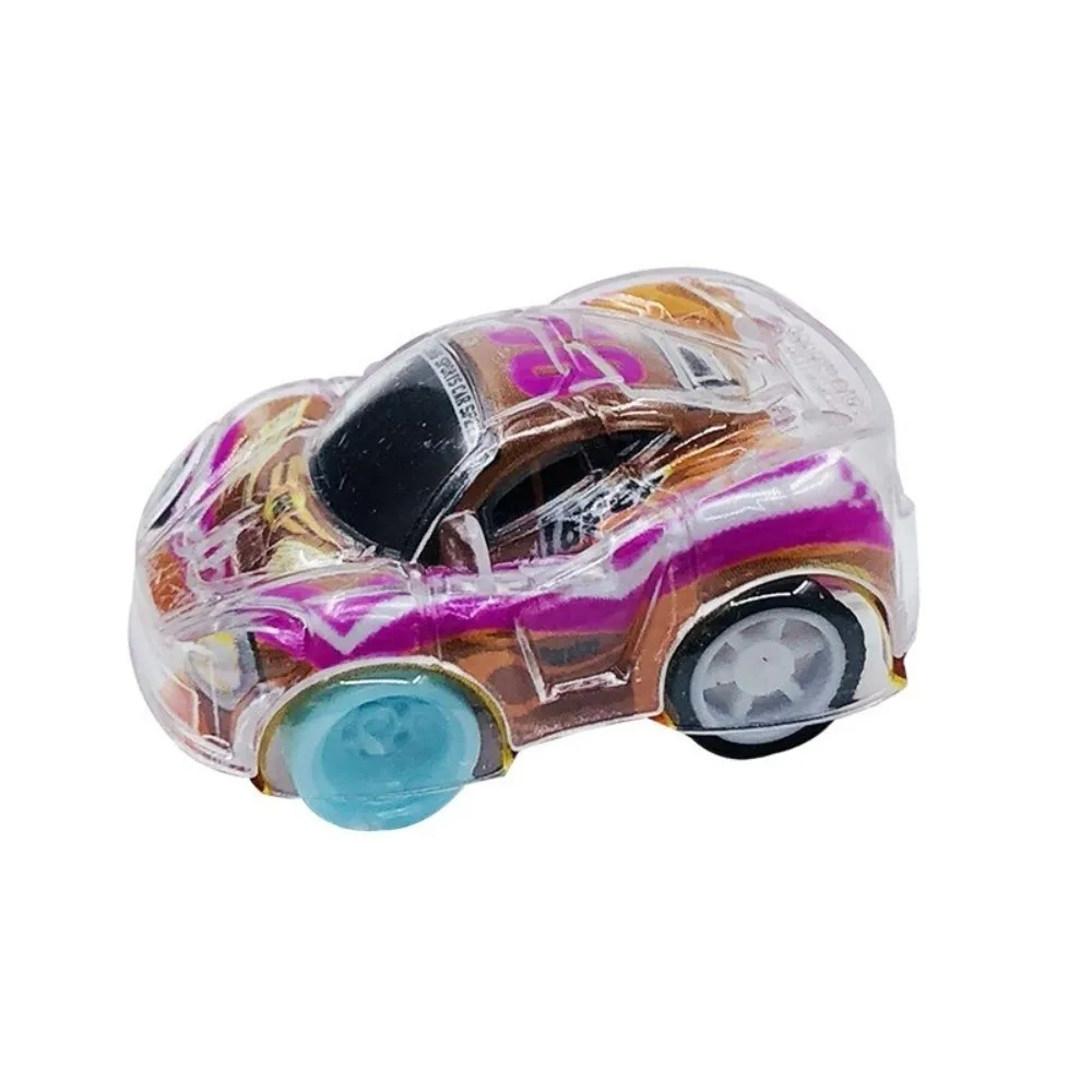 10pcs Cartoon Mini Pull Back Cars Transparency Random Style Push Cars Racing Vehicles Model