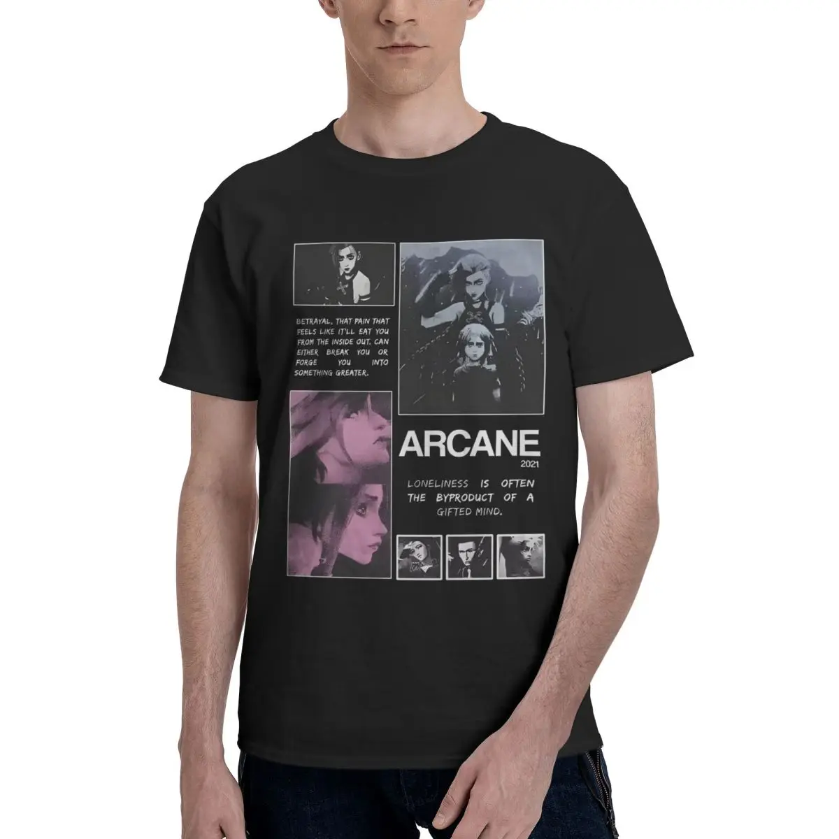 Arcane Season 2 Jinx Anime 2026 T Shirts Graphic Y2K Unique Cotton Tshirt For Men Women Tops
