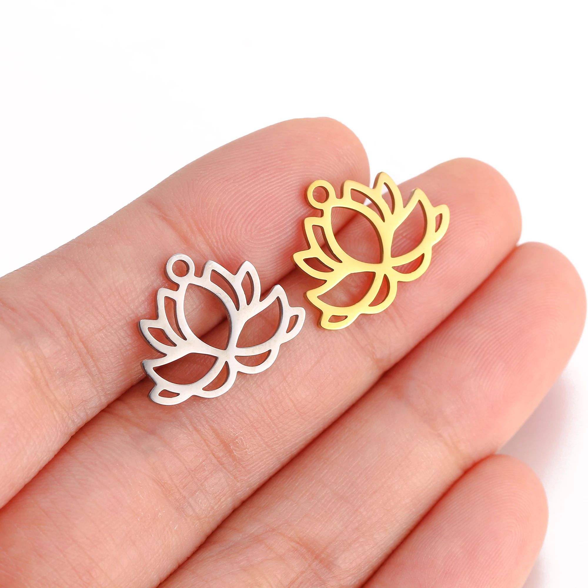 5 teil/los Edelstahl Charms Für Schmuck Machen Yoga Lotus Blume & Taiji Religion Amulett Anhänger Diy Ohrringe Halskette Armband – Detail 14