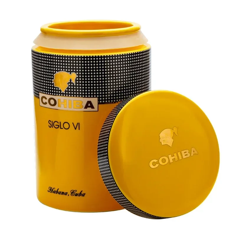 COHIBA Cigar Ceramic Humidor Gift Set 20-30 Storage Jar Smoking Accessories Cigar Travel Humidor Humidor