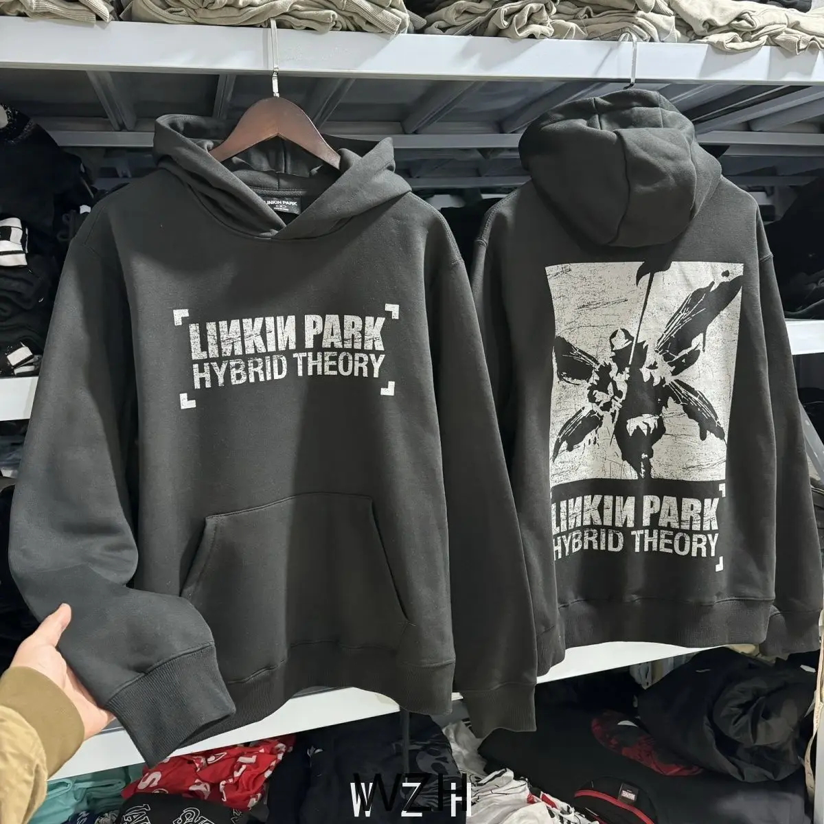 Linkin Park Linkin Park Rock Band Punk Vintage Street Hooded Sweater Men's and Women's Thin Velvet Winter Clothes Women