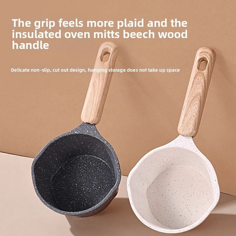 

Thickened Non-Stick Mini Sauce Pan - Home Oil Drizzling Pot, Egg Fry Pan & Baby Food Cookware