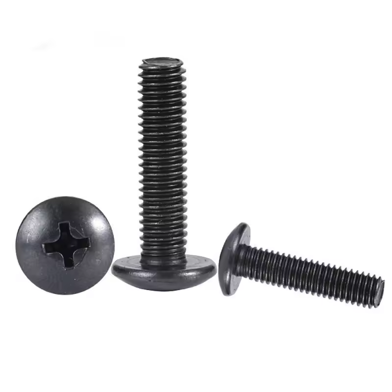 10Pcs/lot M2 M2.5 M3 M3.5 M4 M5 M6 TM Screws Phillips Truss Mushroom Head Screw Black Plated Electronic Carbon Steel Screws - Image 3