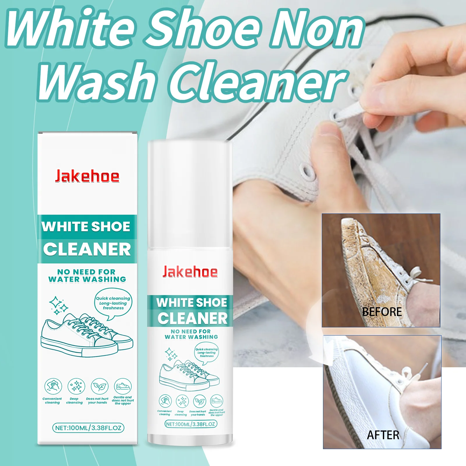 

Средство для чистки белой обуви для глубокой очистки пятен от пыли и пожелтения краев, экономия времени, усилия и не стирка. Очиститель белой обуви 100 мл.