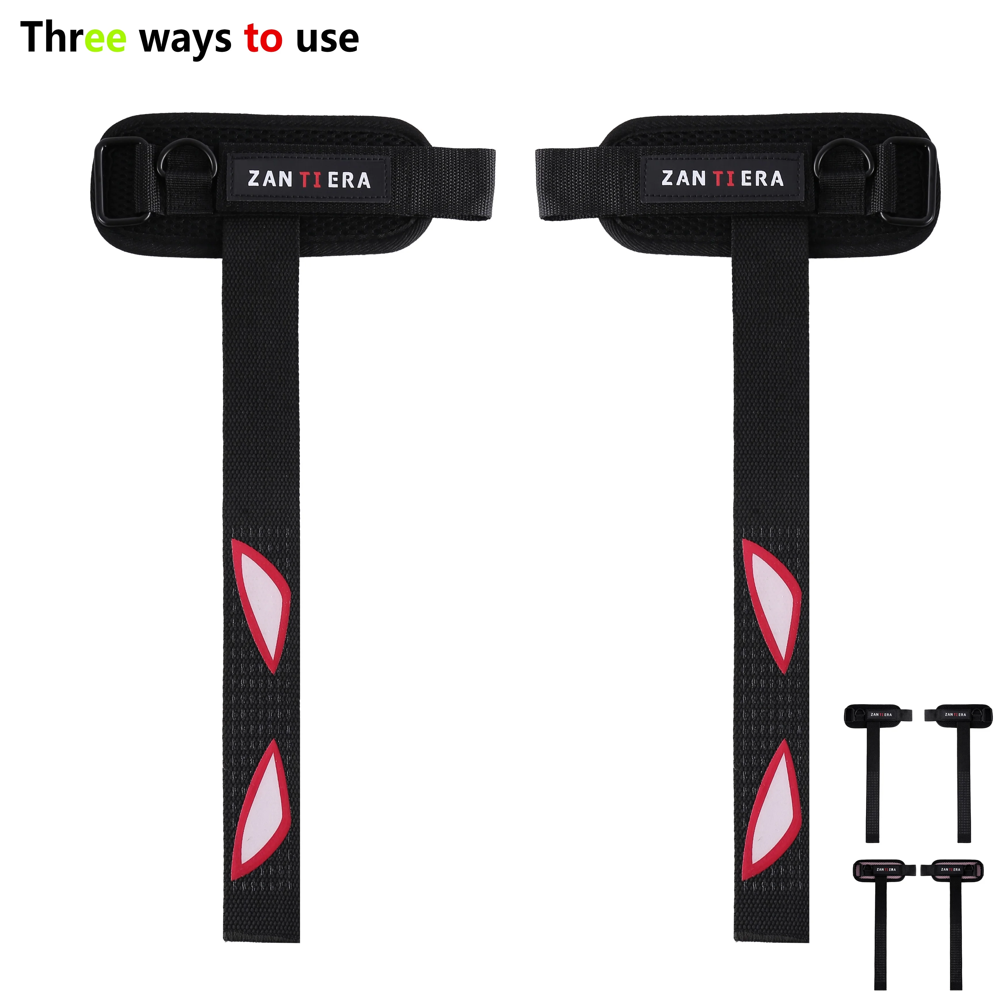 2 Stück neue 3-in-1-Fitnesshilfe kombiniert einen Stützgürtel, einen Knöchelriemen und ein Armband – ein Muss für das Fitnesstraining. Das 3-in-1-Des – Detail 1
