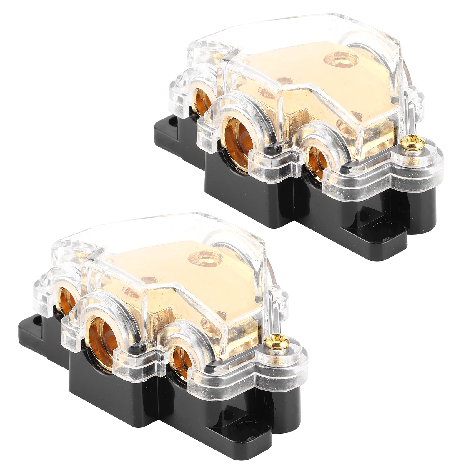 2pcs Power Distribution Block 1 in 3 Ways OEM Audio Amplifier Cable Splitter Circuit Protector for Auto Car Boat
