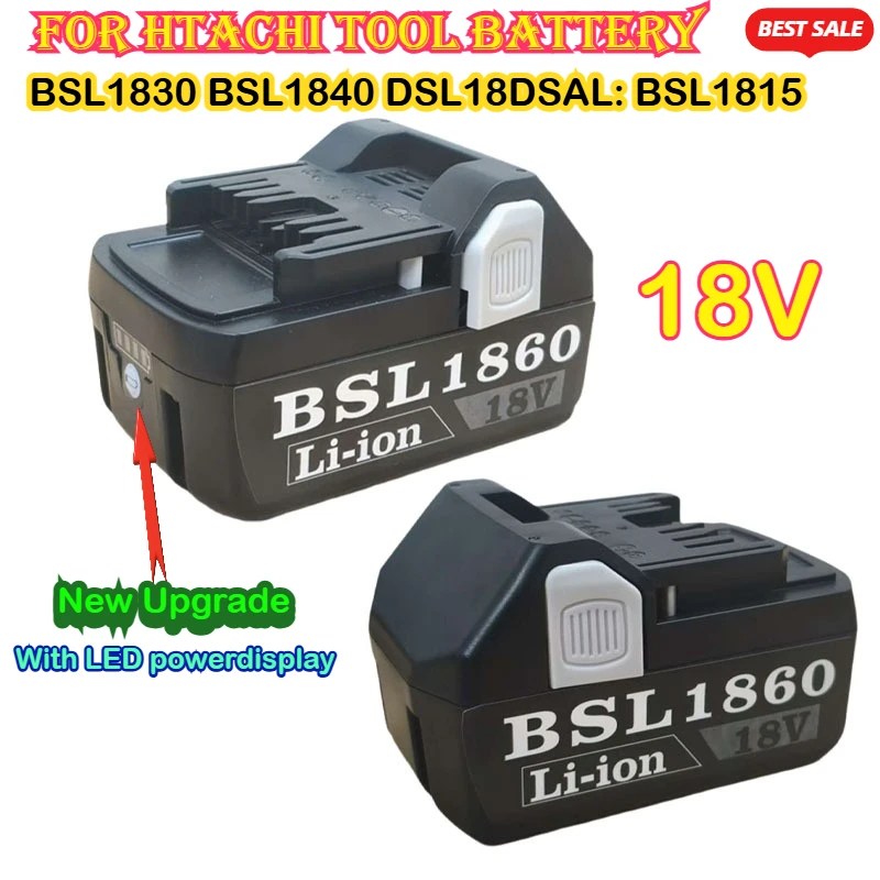 

18V For Hitachi Tool Battery 3.0Ah/8.0Ah Lithium Replacement Battery for Hitachi Power Tools BSL1830 BSL1840 DSL18DSAL BSL1815X