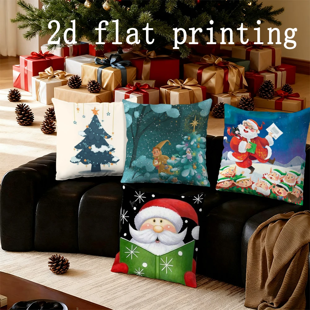

Home Decor Christmas-themed Pillow Cover Designs Suitable For Sofa Bedroom Car Pillow Cover Cushion Rectangular Back Cushion