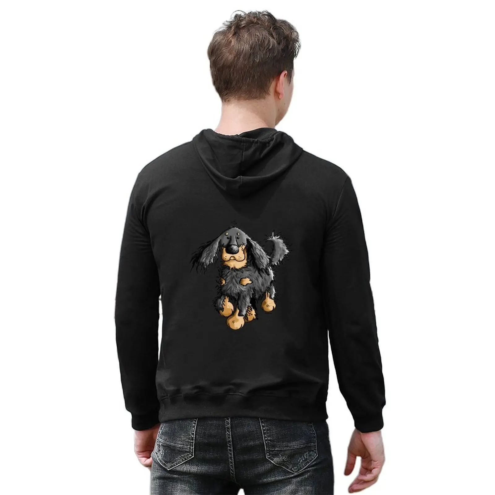 Running Gordon Setter - Dog - Dogs - Gift Funny Cute Hoodie anime clothing men's sweat-shirt graphic hoodies #6