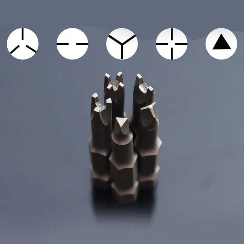4/7/13-teiliges Spezial-Schraubendreher-Set, 50 mm, U-förmig, Y-Typ, Dreieck, Innenkreuz, Dreipunkt-Schraubendreher-Bit, Werkzeugzubehör – Detail 9
