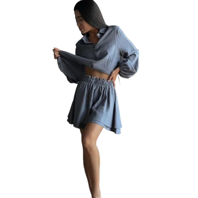 

Short Sets Casual Loose Short Sets for Women Two Piece Sets Women Outfits Spa Holiday Baggy Fashion Shorts Suits Woman Summer