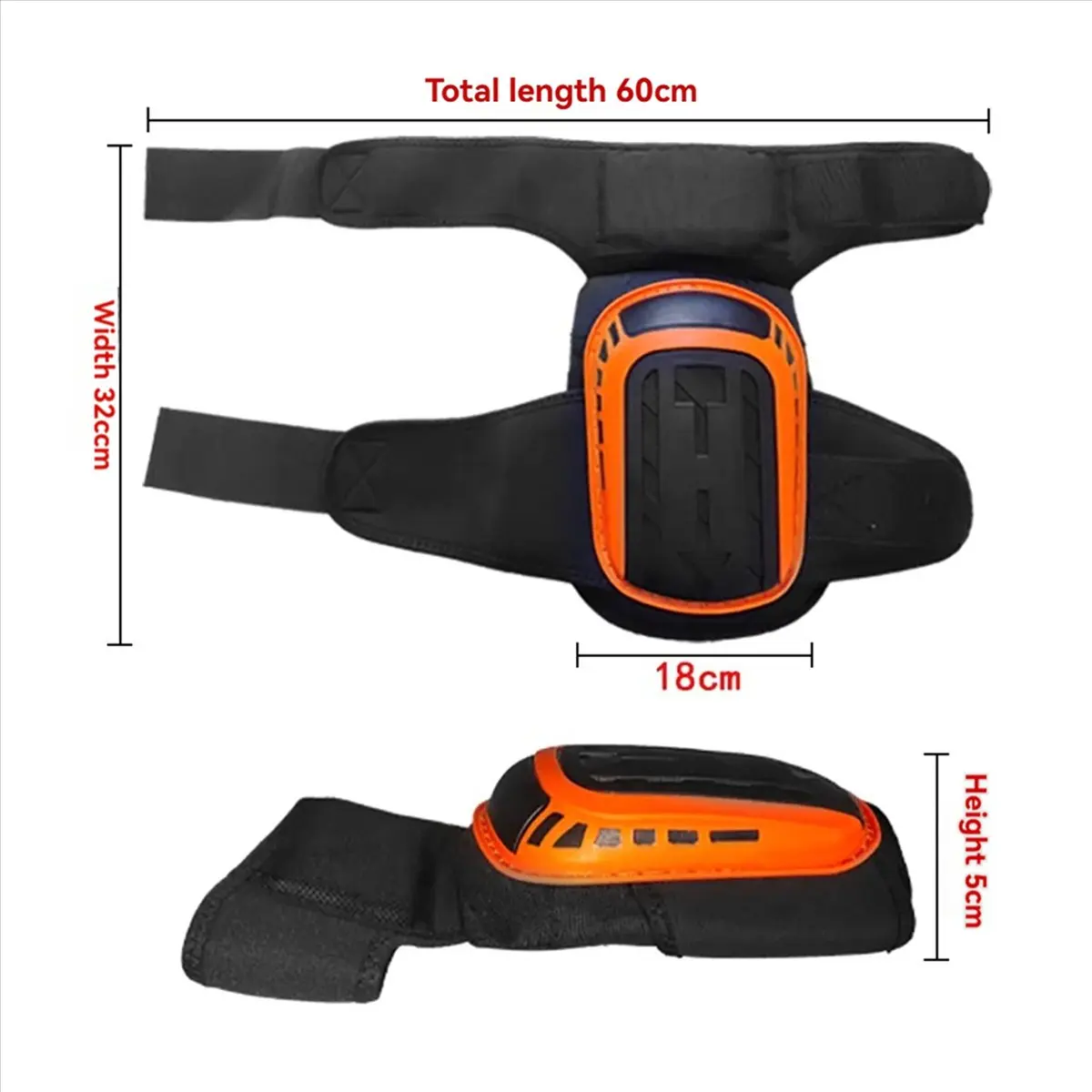 

【AUTUMN】4PCS Knee Pad for Work-Heavy Duty Support Kneepads with Anti-Slip Straps for Construction Flooring Gardening Orange
