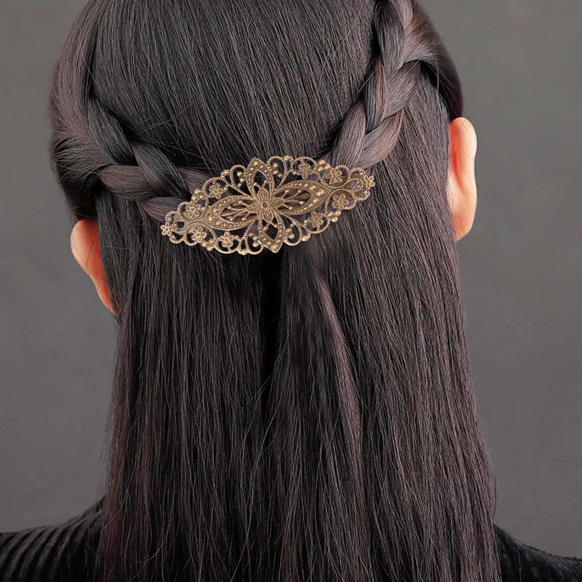 

6 Pcs Vintage Hair Clips Elegant Design For Wedding Parties Copper European Style Hair Accessories Anniversary Gifts