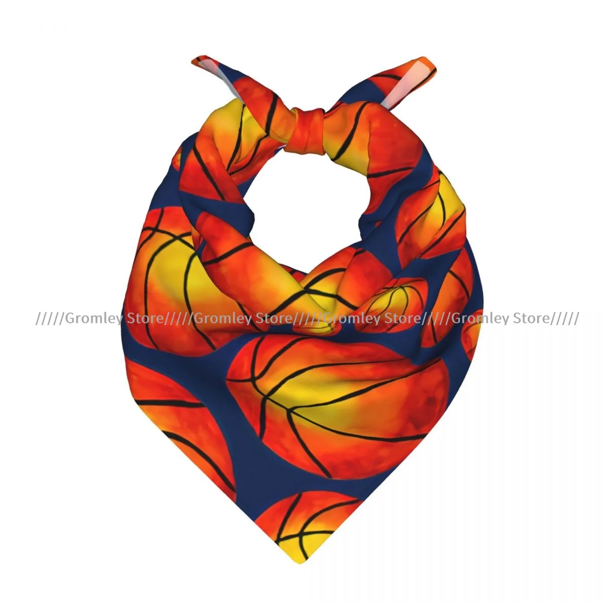 

Watercolor Basketball Ball Background Square Scarf Ladies Casual Head Neck Wrap