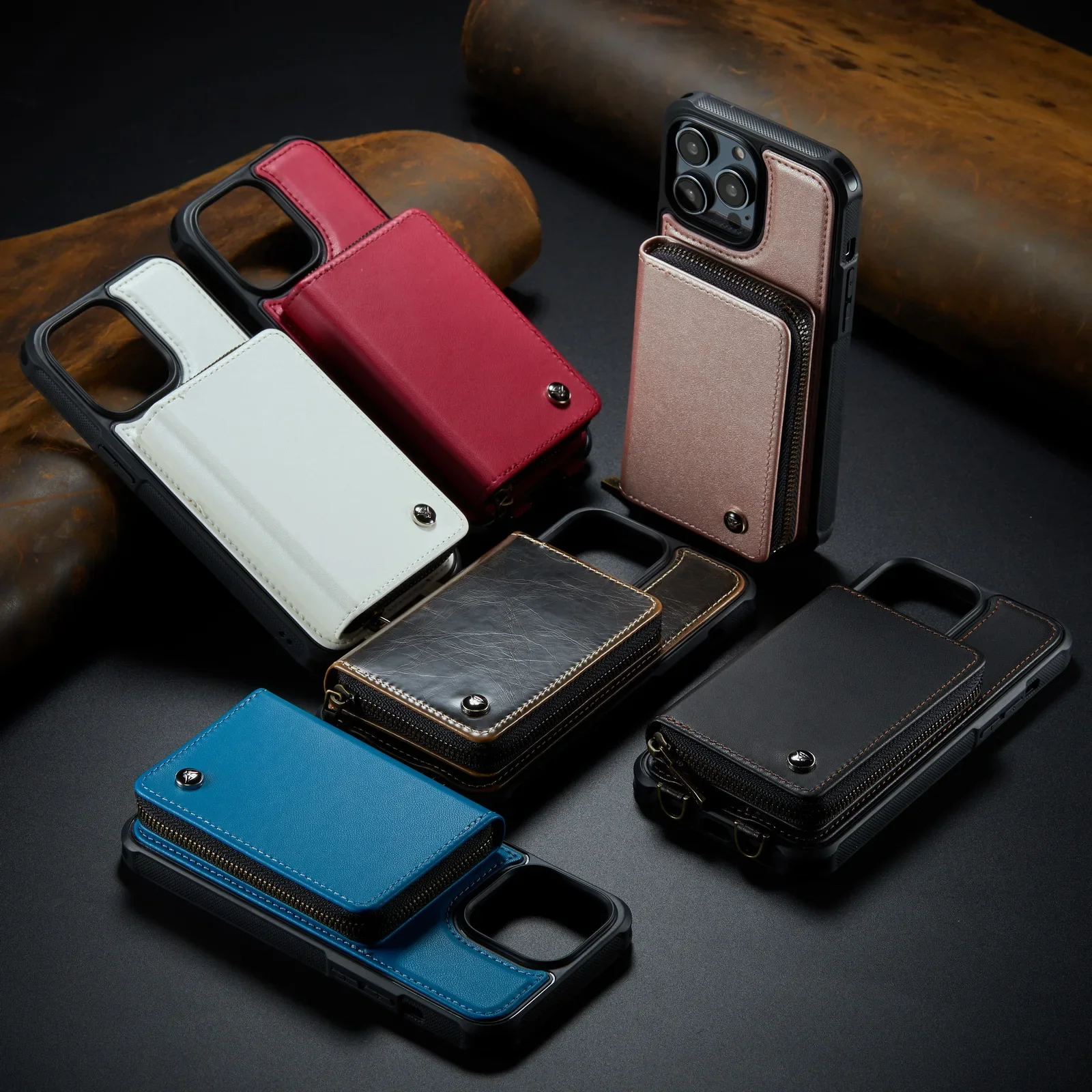 Leather Wallet Crossbody Phone Case For iPhone 16 15 14 Plus 13 12 11 Pro Max Cards Solt Holder Stand Hand Lanyard Strap Cover image 6
