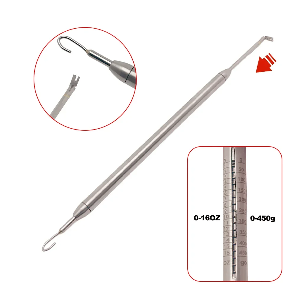 2PCS Autoclavable Dental Orthodontic Dynamometer Stress Meter Elastic Bands Braces Force Testing Tool