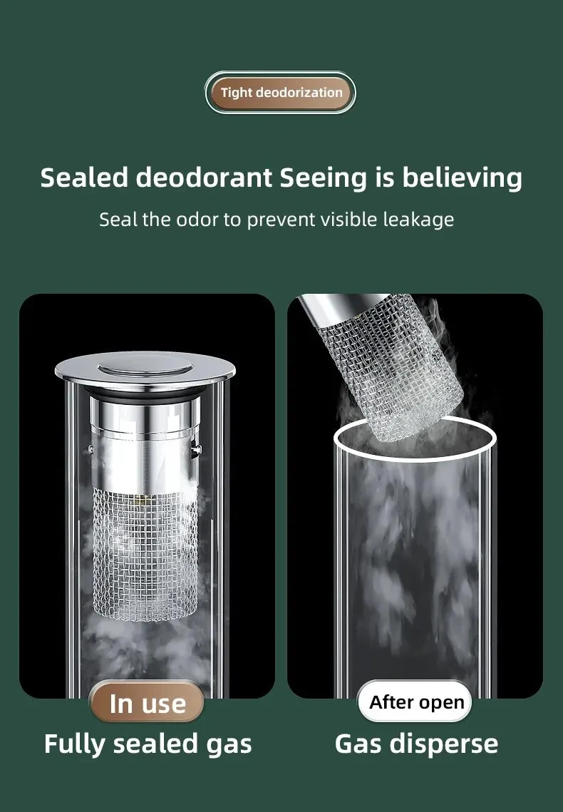 2PCS Washbasin Leak Plug, Stainless Steel Odor Proof Bouncing Core, Press Type Sink Drain, Universal Accessory for Washbasin