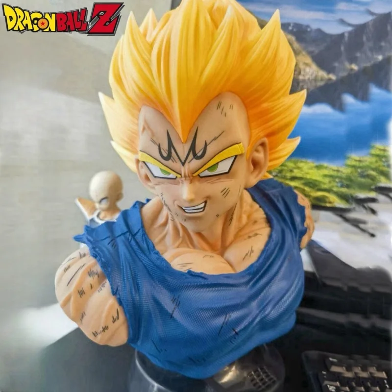 

37cm Dragon Ball Z Demonized Vegeta Half Bust Super Saiyan Pvc Anime Figure Model Decoration Ornaments Collection Toys Kids Gift