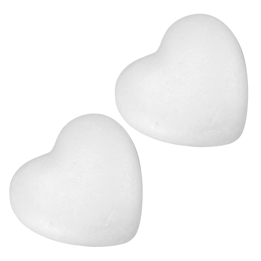 

2 pcs Foam Heart Decoration Lightweight Easy Storage Wedding Crafts Valentines Hearts Shape Adorn Foams Craft Supplies