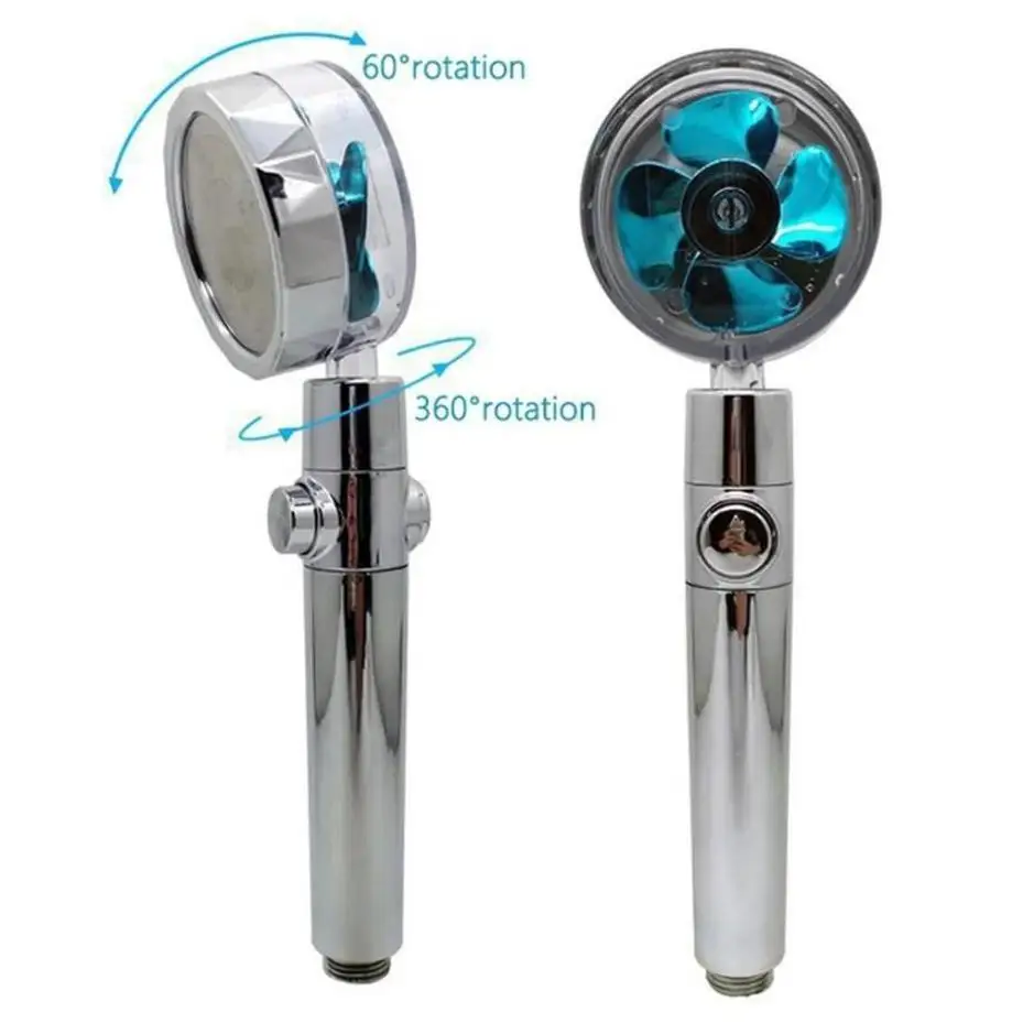 1 Pcs High Pressure Shower Head Handheld Water Saving Massage Spray With 360 Rotated Rainfall For Bath Fan