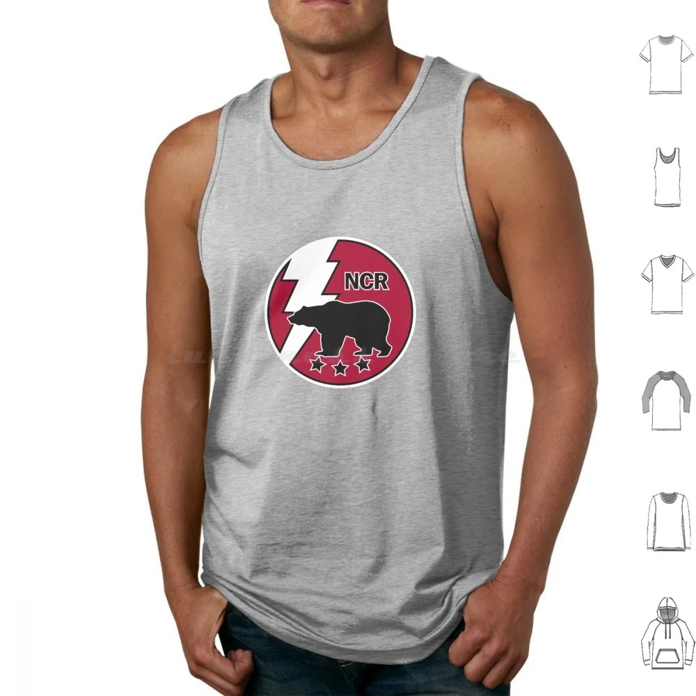 شعار Ncr (اللون) تانك القمم طباعة القطن 1 2 3 جديد Vegas Fonv Fo3 Fo2 Fo1 جيب جيب جيب بقايا فرانك #1