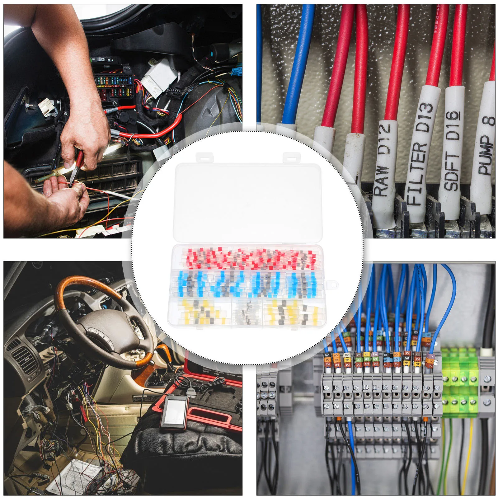 

150Pcs Heat Shrink Butt Connectors Waterproof Solder Seal Insulated Wire Terminals for Marine Automotive Electrical Wiring