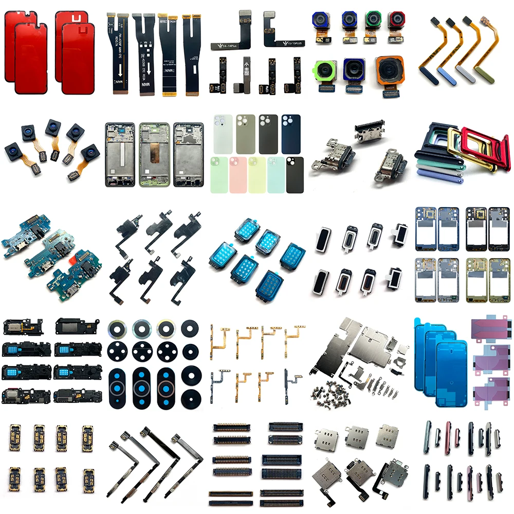 Parts suitable For SM A01 USB Flex Cable Glass Lens Power On Volume Keys Loud Speaker Main Flex Cable Frigerprint
