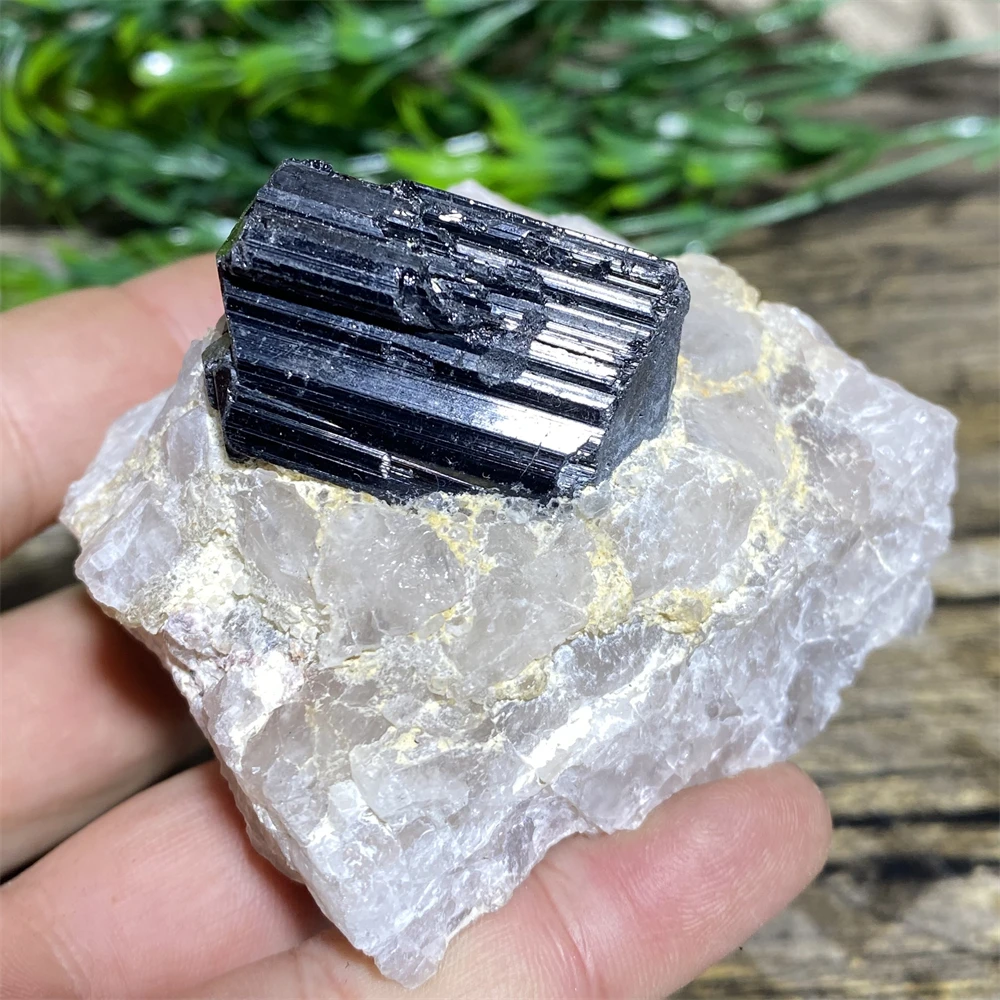 Black Tourmaline  Natural  Quartz Crystal  Reiki Cluster Healing Stones Mineral Specimen Home Crafts Decoration Raw Gemstone