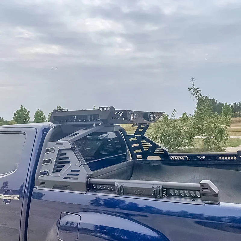 High Quality Adjustable Width Steel Roof Rack Roll Bar Universal 4X4 Offroad Pickup Truck Exterior Protection Modification Acces