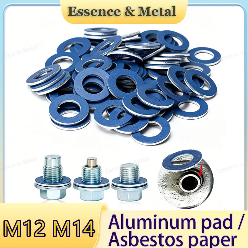 90430-12031 Oil Pan Drain Bolt Aluminum Oil Pan Screw Gasket M12 M14 O-Type Sealing Gasket Suitable for Toyota/Lexus/Camry Cars