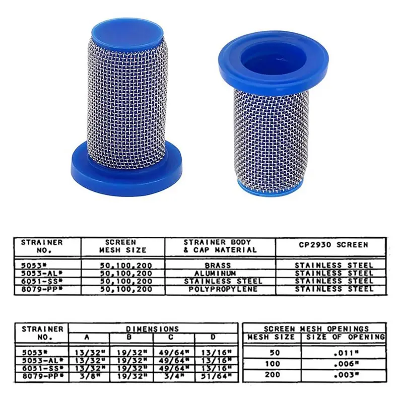 AB34-32Pcs 8079-PP-50 Sprayer Nozzles Strainer For Teejet Sprayer Nozzles,Stainless Steel 50 Mesh Screen image 5