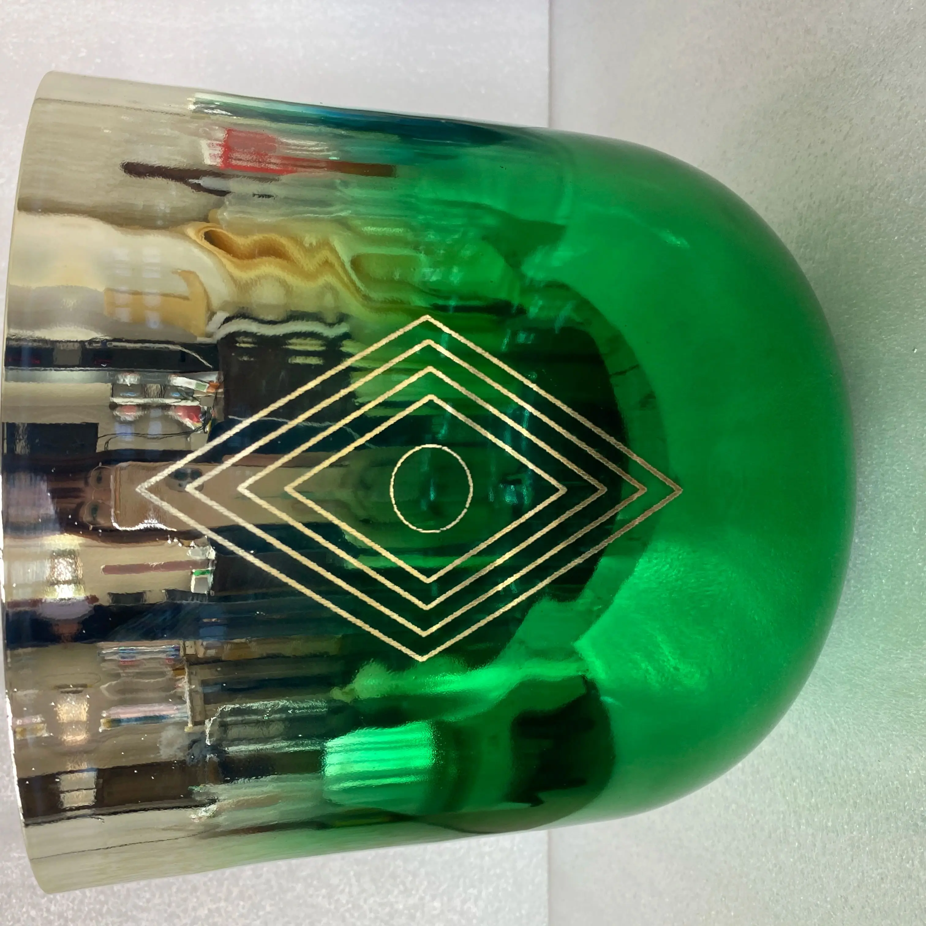 2nd octave F note Heart chakra or F# note Thymus chakra crystal singing bowl with (any)designs 432Hz lower frequency deep tone