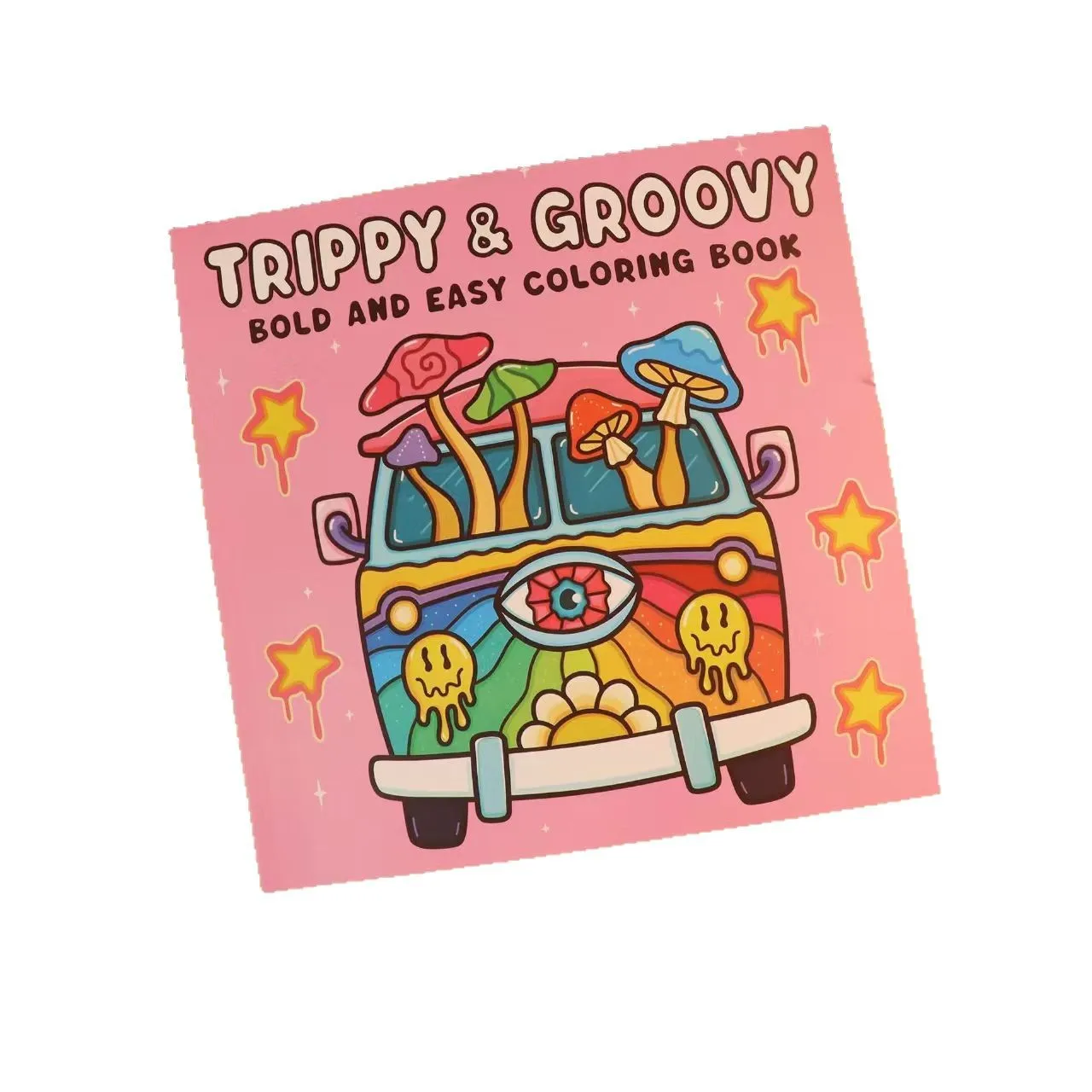 48 Pages Trippy & Groovy Bold And Easy Coloring Book for Adults Cute Drawing Book Perfect Gift for Party and Birthday