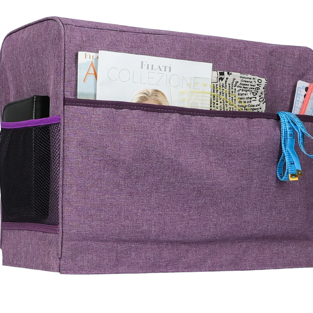 

Sewing Machine Dustproof Cover Purple Durable Oxford Material Zipper Storage Bag Home Shop Protection Pocket Machine Cover