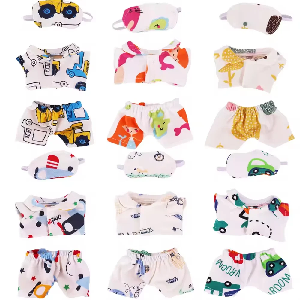 Juego de Mini accesorios para muñecas de 17cm para muñeca Labubu Pop 5/6 unids/set cama + edredón + pijama de almohada saco de dormir regalo para casa de muñecas, juguetes para niñas