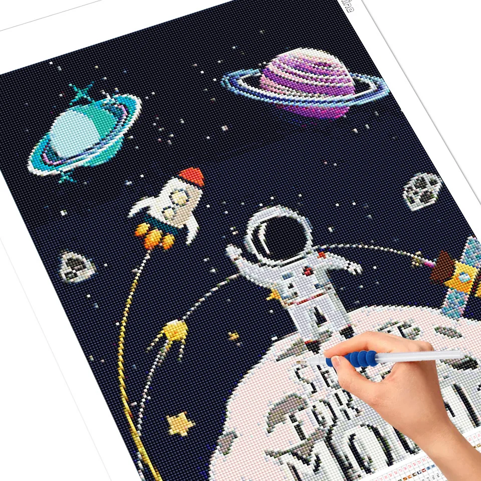 Diamond Painting Space Cross Stitch Kit Diamond Mosaic Universe Full Square Round Landscape Embroidery Sale Needlework