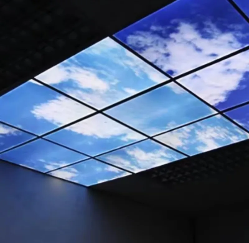 60x60cm LED Sky Ceiling Panel Light 40W Embedded Fake Sky Lamp Anti-glare Office School Lighting Fixture