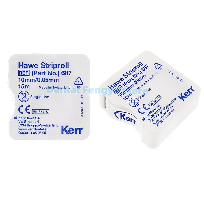 15 м/рулон, прозрачная матричная полоска Kerr Hawe Striproll из полиэстера, матричные полоски для стоматологического композита, толщина 0,05 мм