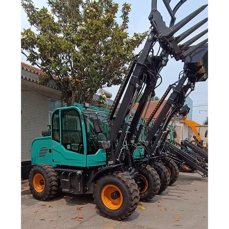 3T Telescopic Boom Handler Reach Forklift 4WD Rough Terrain Telehandler Loader Lifting Equipment CE EPA Diesel Engine Machine