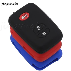 jingyuqin 3 Buttons Remote Car Key Case Silicone protect shell For Toyota Camry Land Cruiser Prado Prius 4Runner Venza