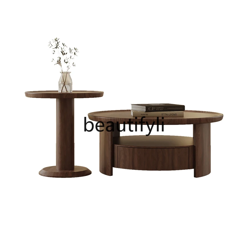 

Italian minimalist coffee table combination creative high-end round child and mother coffee table high-end sense