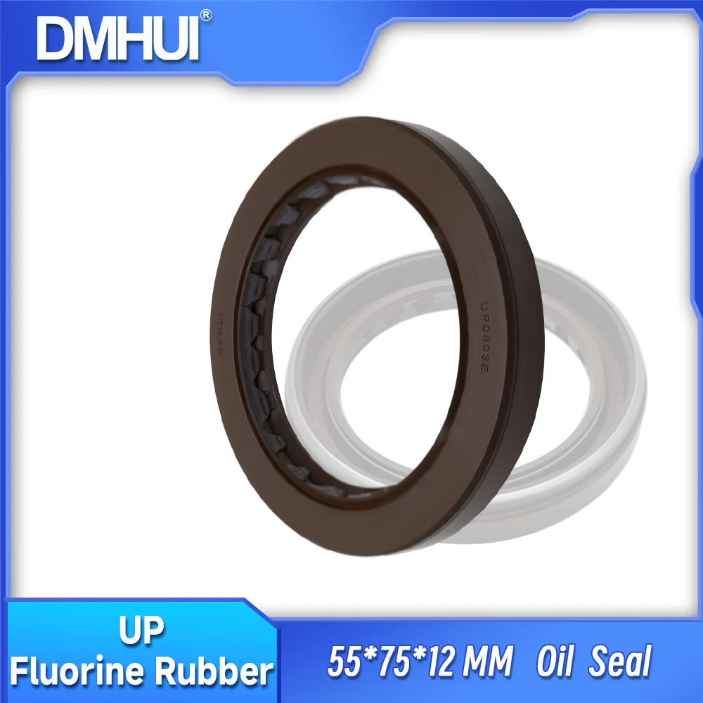 Hydraulic Pump Part UP0803E Oil Seals 55x75x12mm FKM Rubber - DMHUI Radial Shaft UP Type Pressure Skeleton Seal Rings 55*75*12