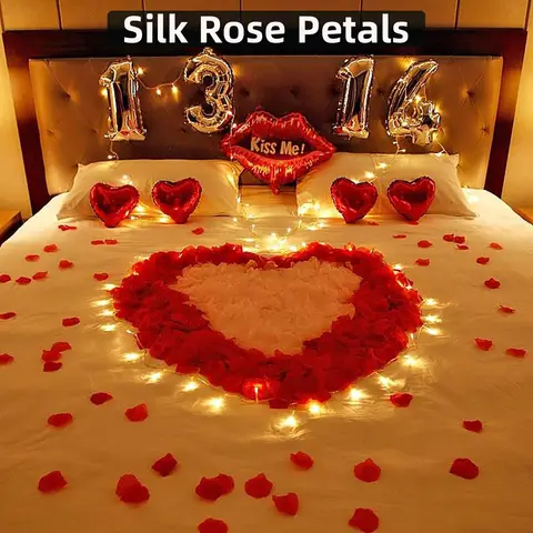 2000pcs Artificial Silk Rose Petals Decoration for Romantic Event Party Valentines Rose Petals Proposal Anniversary Flower Decor